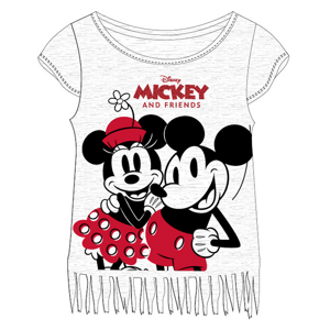 Minnie Mouse - licence Dívčí tričko - Minnie Mouse 52029474, světle šedý melír Barva: Šedá, Velikost: 134