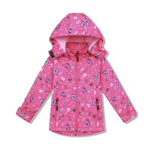 Dívčí softshellová bunda, zateplená - KUGO HB8630, růžová Barva: Růžová, Velikost: 122