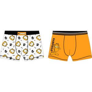 Pánské boxerky - Garfield 5333172, oranžová / šedý melír Barva: Mix barev, Velikost: XL