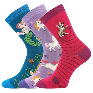Dívčí ponožky Boma - 057-21-43 15, mix C Barva: Mix barev, Velikost: 30-34