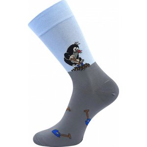 Ponožky Lonka - KR 111, světle modrá / šedá Barva: Modrá světle, Velikost: 39-42