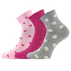 Dívčí ponožky Lonka - Ema, mix barev Barva: Mix barev, Velikost: 35-38