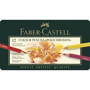 Faber-Castell 110012 Polychromos 12 ks, Umělecké pastelky nejvyšší kvality