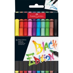 Faber-Castell Black Edition Sada 10 fixů s měkkým štětcovým hrotem