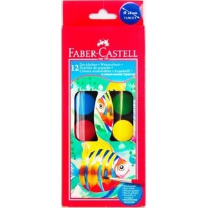 Faber-Castell Vodové barvy Faber Castell 12 barev 24 mm