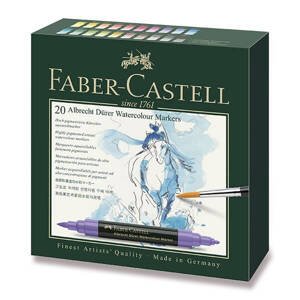 Faber-Castell Albrecht Dürer akvarelové popisovače Faber Castell sada 20 ks