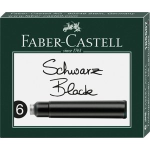 Faber-Castell Bombičky inkoustové krátké 6 ks - černé