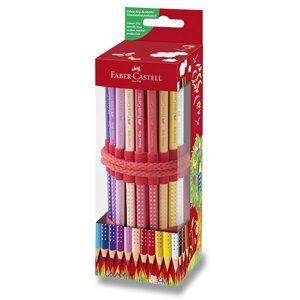Faber-Castell Colour Grip - akvarelové pastelky 18 barev + ořezávátko v rolovacím látkovém pouzdře