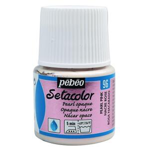 Barva na textil Pébéo Setacolor Opaque 45 ml - Růžová perleťová 96