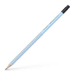 Grafitová tužka Faber-Castell GRIP 2001, 2 = B s gumou, nebesky modrá