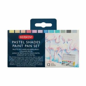 Derwent Pastel Shades Paint Pan Set 2305865 Pastelové akvarelové barvy 12 ks