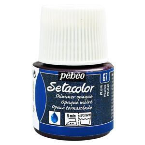 Barva na textil Pébéo Setacolor Shimmer 45 ml - Fialová metalická švestková 67