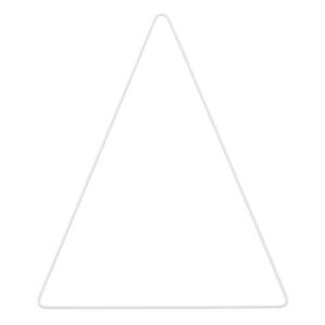HobbyFun Kovový trojúhelník - stromeček 20 x 30 cm bílý