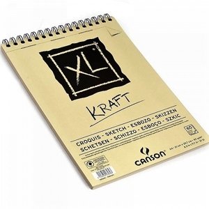 Skicák Canson XL Kraft A4 90g 60 listů