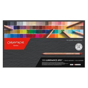 Caran D'ache Luminance 100 barev + 2 blendery - umělecké pigmentové pastelky