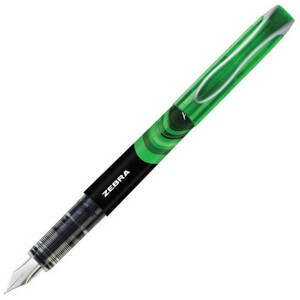 Zebra TZ19674 inkoustové pero 0,6 mm, zelené
