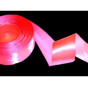 Titanum Stuha saténová dekorační 12 mm x 32 m AKSA - růžová neon