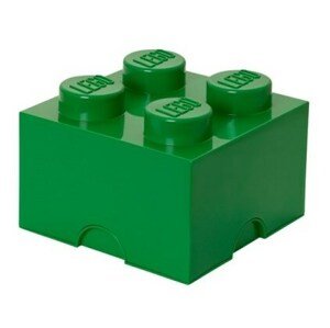 LEGO® úložný box 4 - tmavě zelená 250 x 250 x 180 mm