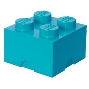 LEGO® úložný box 4 - tyrkysová 250 x 250 x 180 mm