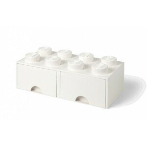 LEGO® úložný box 8 - se zásuvkami bílá 250 x 500 x 180 mm