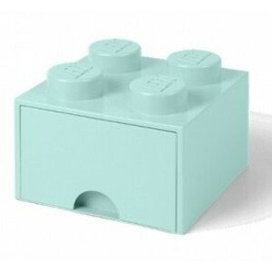 LEGO® úložný box 4 - se zásuvkou aqua 250 x 250 x 180 mm