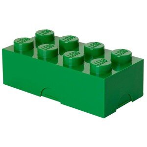 LEGO® box na svačinu 8 - tmavě zelená 100 x 200 x 75 mm
