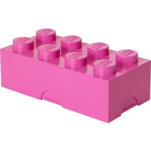 LEGO® box na svačinu 8 - růžová 100 x 200 x 75 mm