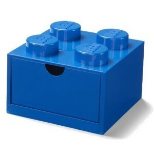 LEGO® stolní box 4 se zásuvkou - modrá