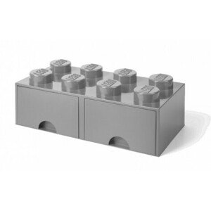 LEGO® úložný box 8 - se zásuvkami šedá 250 x 500 x 180 mm