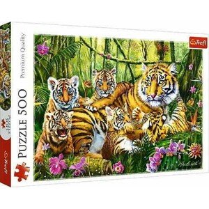 Trefl puzzle Tygří rodinka 500