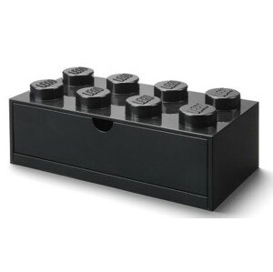 LEGO® stolní box 8 se zásuvkou černá 316 x 158 x 113 mm