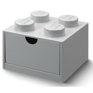 LEGO® stolní box 4 se zásuvkou šedá 158 x 158 x 113 mm
