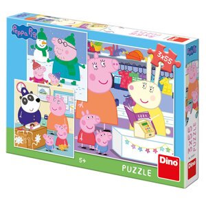 Dino PEPPA PIG 3x55 Puzzle