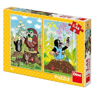 Dino Krtek na mýtině 2 x 48 Puzzle NOVÉ