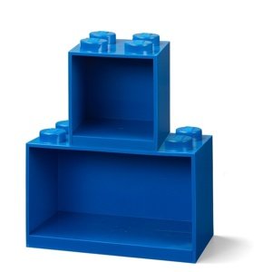 LEGO® Brick závěsné police, set 2 ks modrá