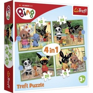 Trefl puzzle 4v1 Bing a jeho přátelé