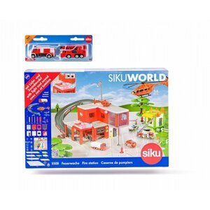 SIKU World - hasičská stanice s hasičskými auty