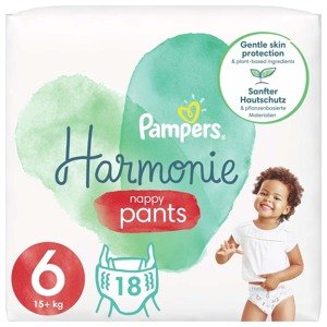 PAMPERS Harmonie Plenkové kalhotky Velikost 6, 18 ks, 15 kg+