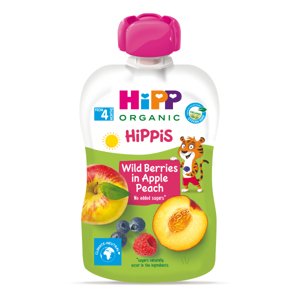 HiPP Příkrm ovocný BIO 100% ovoce jablko, broskev, lesní ovoce 100g