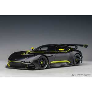 1:18 Aston Martin Vulcan (Matt Black with Limegreen stripes) - AUTOART - 70262