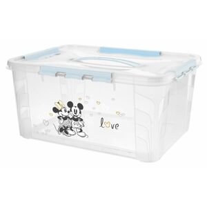 Domácí úložný box velký "Mickey & Minnie", Matná modrá