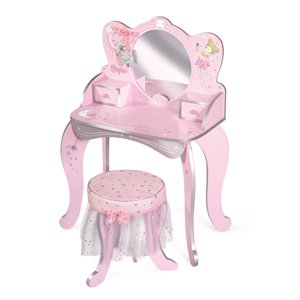 DeCuevas 55534A Dřevěný toaletní stolek se zrcadlem a dřevěnou židlí Magic Maria 2022