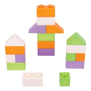 Bigjigs Baby Dřevěné spojovací kostky Basic set