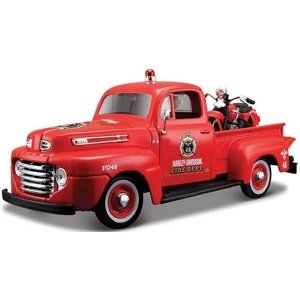 Maisto - Harley-Davidson Custom, 1948 Ford F-1 Pick up + 1936 EL Knucklehead, 1:24