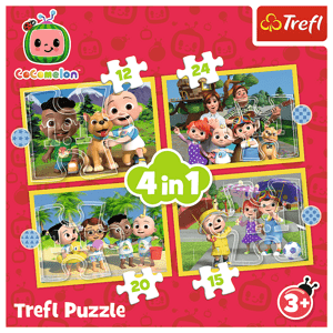 Trefl Puzzle 4v1 - Cocomelon, seznamte se s hrdiny / Cocomelon