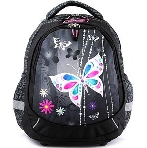 Studentský batoh Target, Černý, s motýly