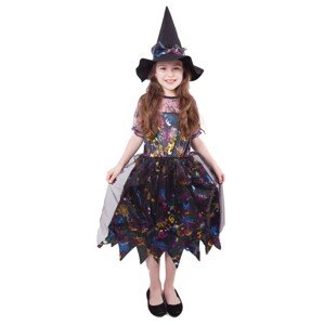 Dětský kostým čarodějnice barevná (M)