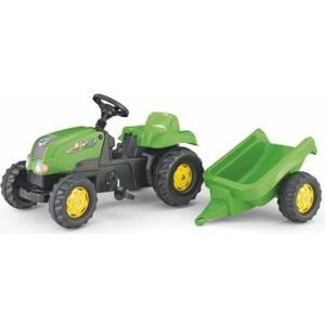 Rollytoys Šlapací traktor Rolly Kid s vlečkou - zelený