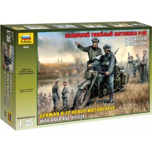 Model Kit military 3632 - German R-12 Heavy Motorcycle with Rider (1:35)