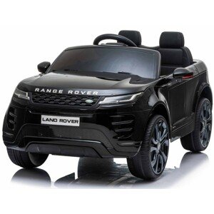 Elektrické autíčko Range Rover Evoque, Jednomístné, černé, Kožená sedadla, MP3